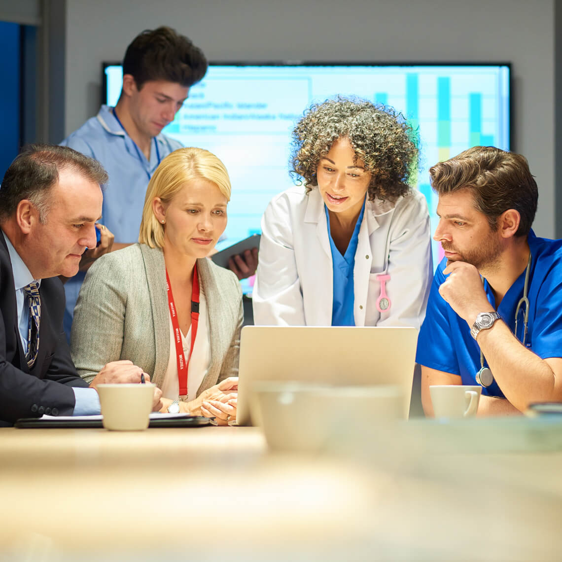 People collaborating at a table