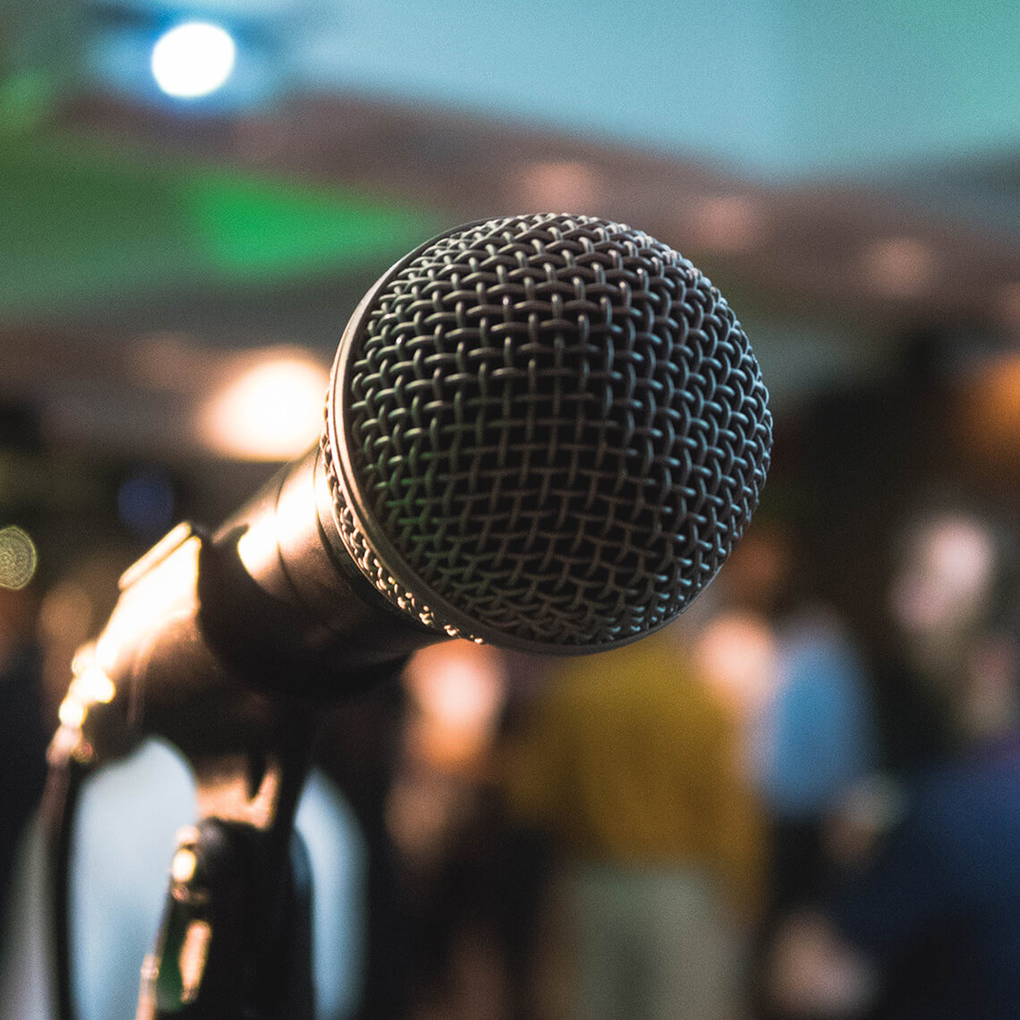 mic for announcing the news