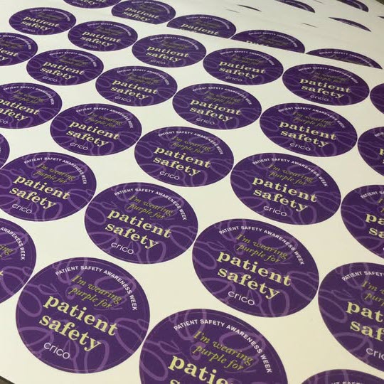 Patient Safety Week Purple Stickers by CRICO